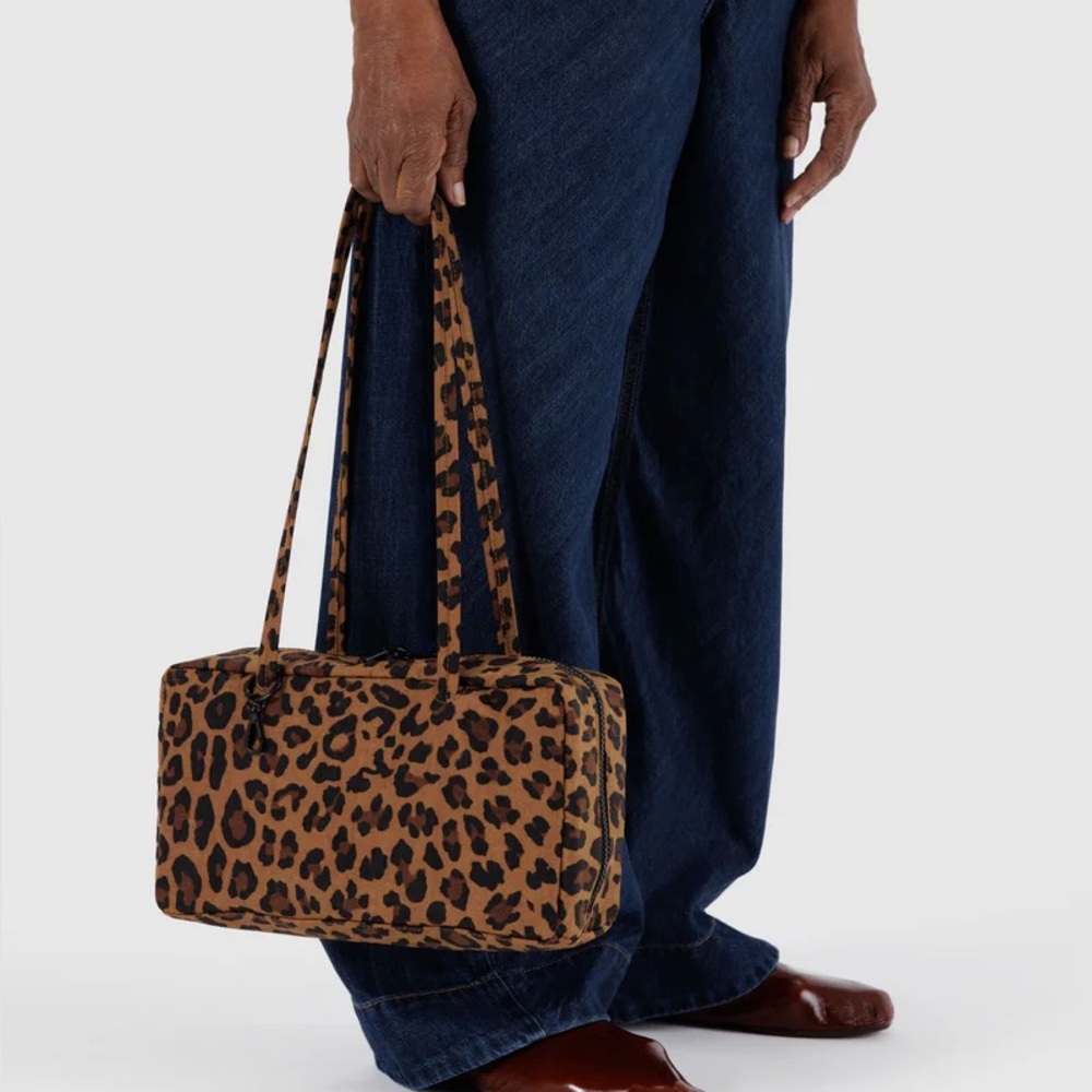 BAGGU Nylon Bowler Bag in Leopard NEW WITH TAGS Nwt - Picture 3 of 5